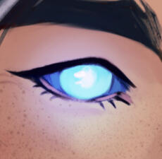 Eye details + freckles